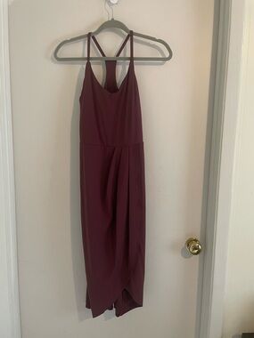 HALARA Burgundy Racerback Midi Dress Sz M